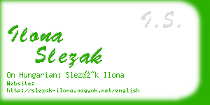 ilona slezak business card